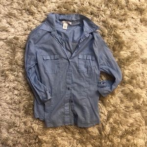Blue collar button down